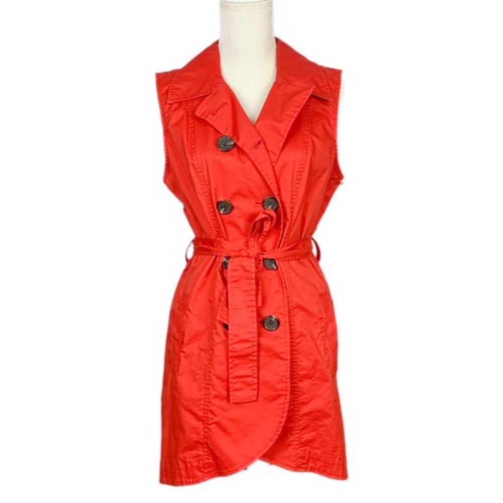 CAbi Poppy Red Double Button Vest. Sz 10